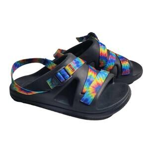2726‎ Chaco Childrens Chillos Sport Sandal Slip On Black Tie Dye Size 3 NWT
